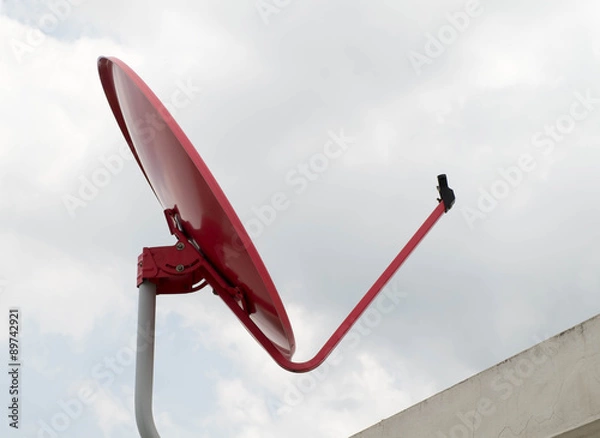 Obraz Red satellite on roof