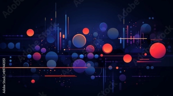 Fototapeta sporty background, speed motion light glow design with geometric shape particle, space, modern minimal in cheerful and freedom energy feeling