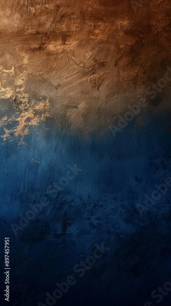 Fototapeta Gradient background featuring a textured wall painted with two contrasting colors, blending together to create an abstract design