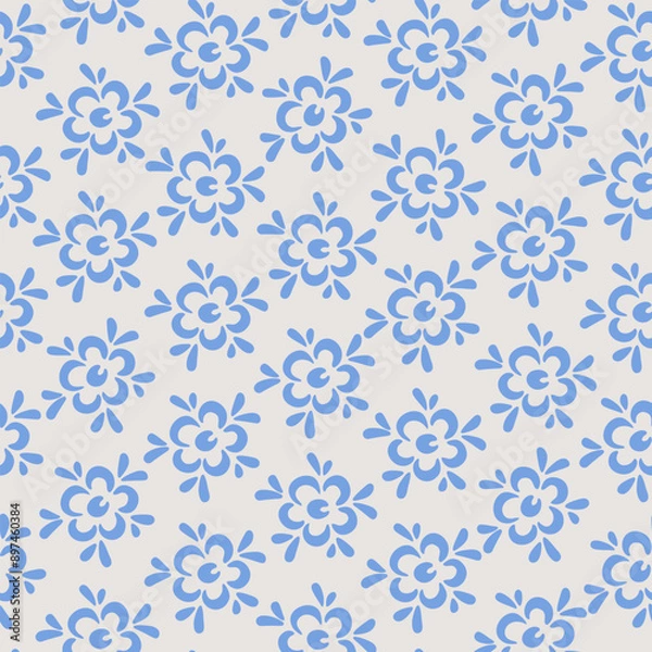 Fototapeta Handdraw  flower illustration.  Simple contour vector illustration for cosmetics, perfumeries, packaging and postcard.