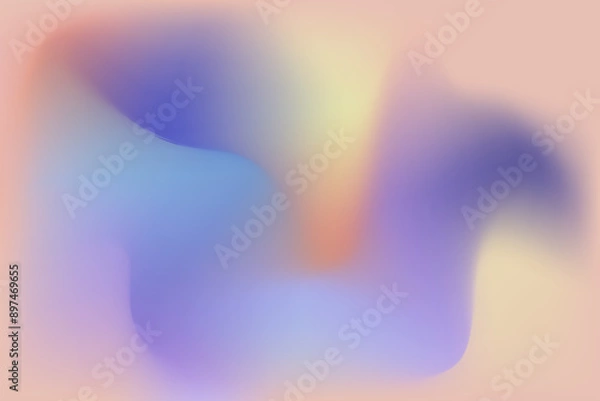 Fototapeta Glowing abstract grainy gradient background, purple blue pink white black noisy texture color shape banner poster cover header backdrop design