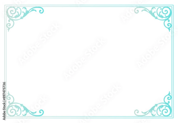 Fototapeta 涼しさを感じるフレームデザインとあしらい