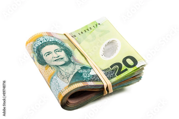 Fototapeta folded twenty dollar bills