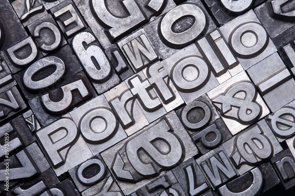 Fototapeta Bleisatz Buchstaben