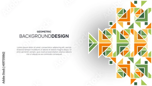 Obraz Abstract colorful geometric mosaic pattern background