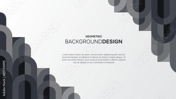 Obraz Abstract creative deep grayscale geometric mosaic pattern background