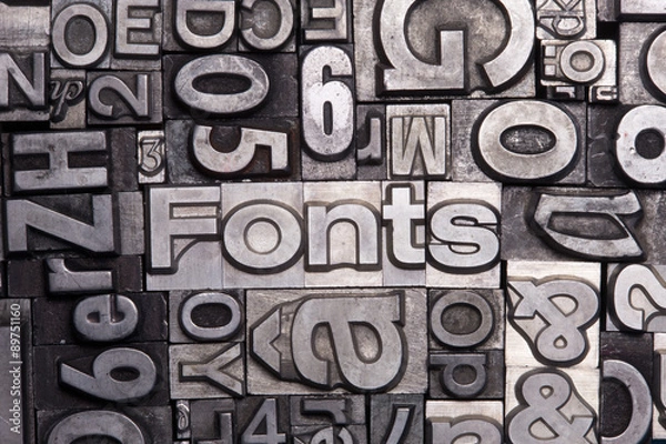 Fototapeta Bleisatz Buchstaben