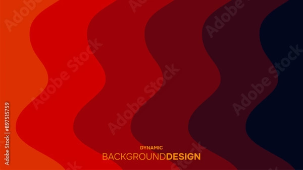Obraz Abstract simple deep red dynamic waves background