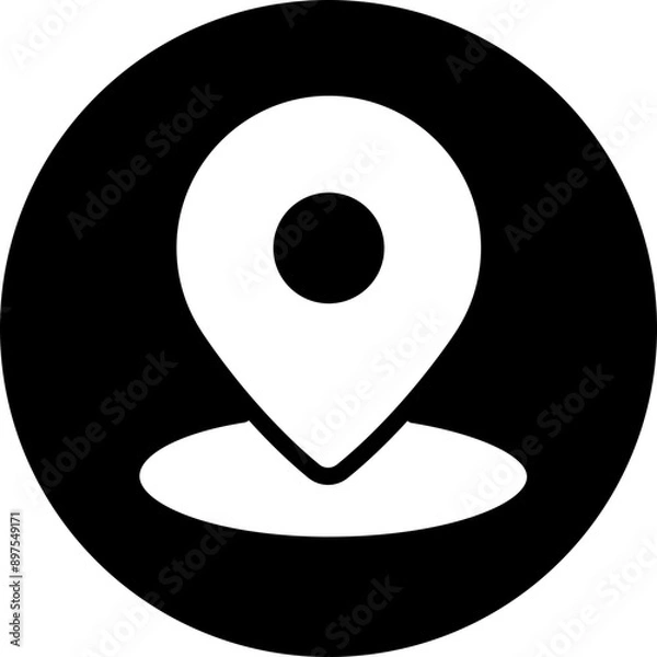 Fototapeta Location Pin Address Icon