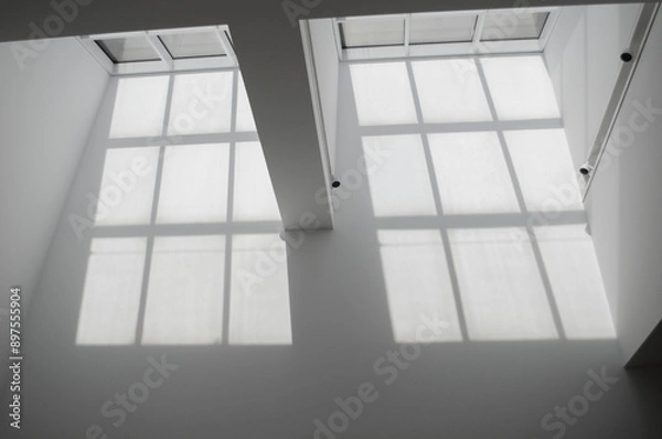 Obraz minimal modern window shadows wall and ceiling