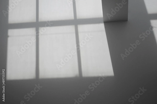 Obraz minimal modern window shadows wall and ceiling