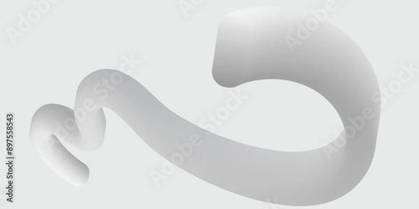Obraz WHITE GRAY GRADIENT SPIRAL 3D BACKDROP WEBBANNER FOR BUSINESS PRESENTATION