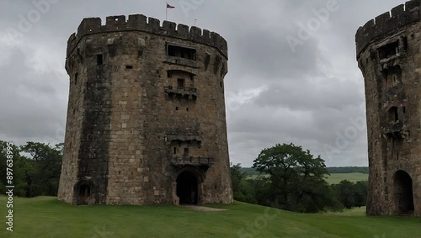 Obraz Archer tower expertly manned by skilled archers in defense