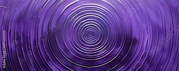 Obraz A vibrant purple background featuring a pattern of concentric circles in varying shades of purple, creating depth and movement.