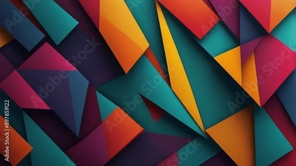Fototapeta Vibrant Abstract Background with Overlapping Geometric Shapes and Gradients
