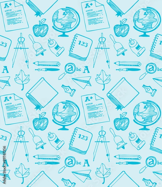 Obraz Back to school seamless background