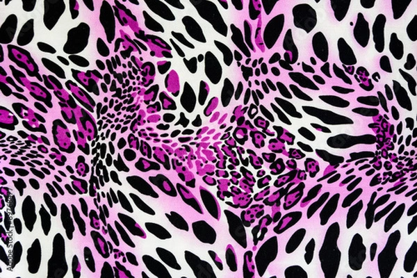 Fototapeta texture of print fabric stripes leopard for background