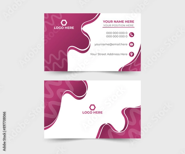 Fototapeta professional business card design template . Creative and modern business card design.
