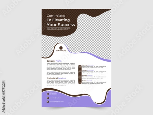 Fototapeta professional flayer design. modern flayer template. creative flayer design. 