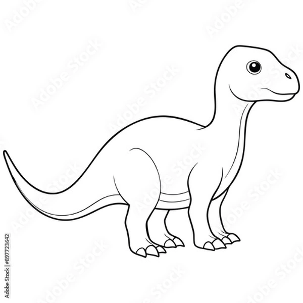 Obraz Illustration of a dinosaur in vector format