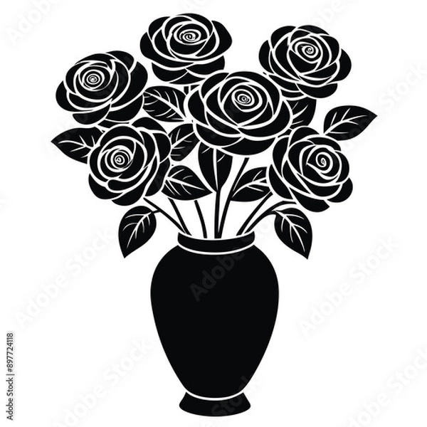 Obraz Rose floral bunches in a vase