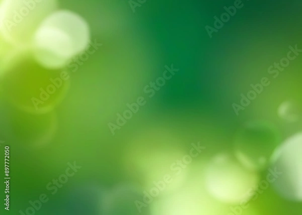 Obraz Abstract green bokeh background in defocus