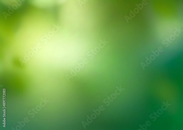 Fototapeta Abstract green bokeh background in defocus