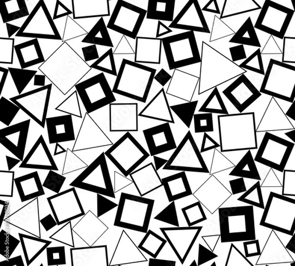 Fototapeta Abstract Seamless Pattern with Triangles and Squares