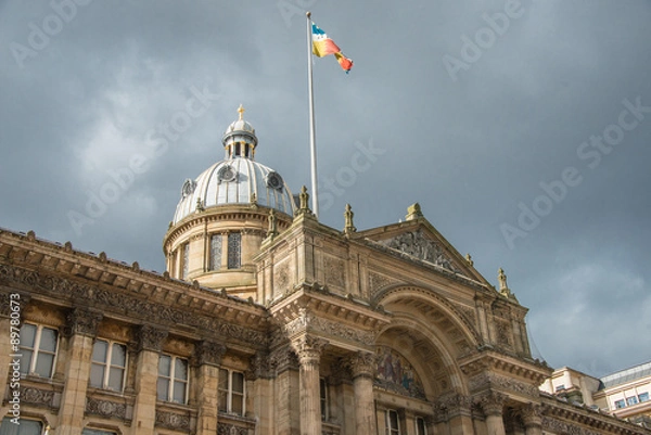 Obraz A flag above Birmingham museum