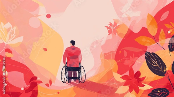 Fototapeta International Day of Persons with Disabilities (IDPD) is celebrated every year on 3 December. to raise awareness of the situation of disabled persons in all aspects of life