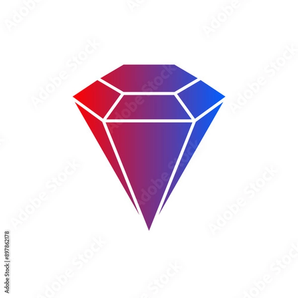 Fototapeta Diamond Gradient Flat