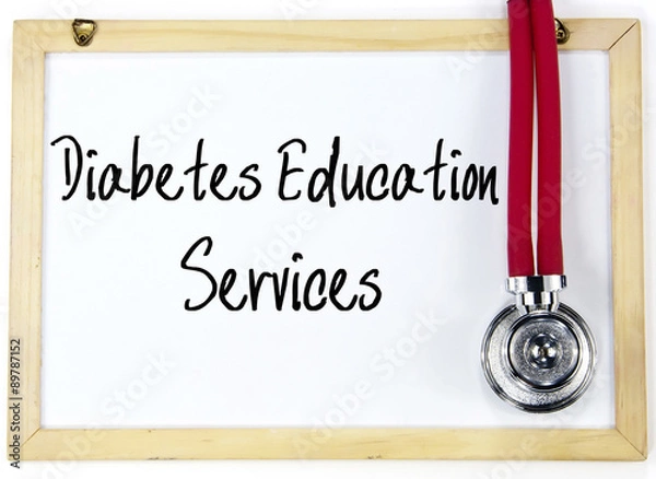Obraz diabetes education services write on blackboard