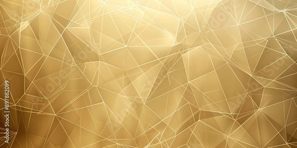 Fototapeta Abstract Background with Golden Lines and Triangles. Light Gradient in the Style of Gold with Golden Texture. High-Resolution and High-Detail Vector Illustration.