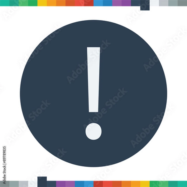Fototapeta Exclamation point icon.