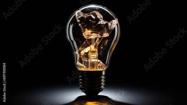 Fototapeta dark broken glass black background