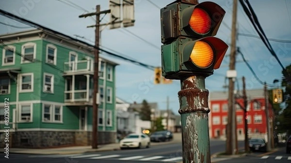 Obraz weathered traffic lights