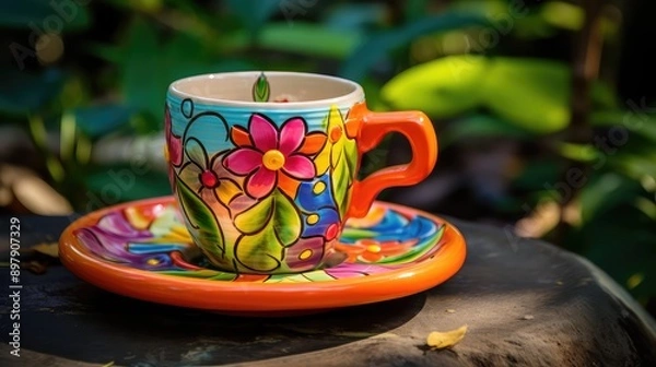 Obraz hand coffee holder