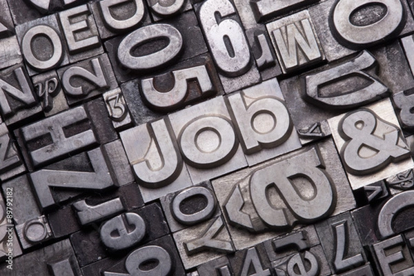 Fototapeta Bleisatz Buchstaben