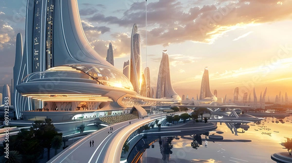 Fototapeta future city