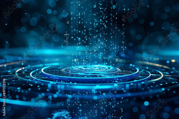 Obraz Abstract background, sparkling water splash