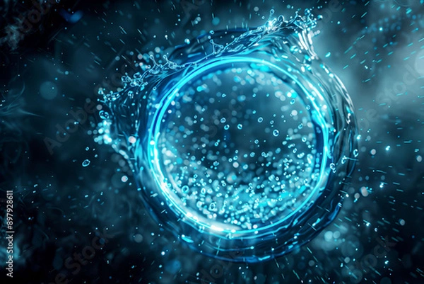 Obraz Abstract background, sparkling water splash