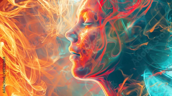 Obraz AI Technology Abstract Image