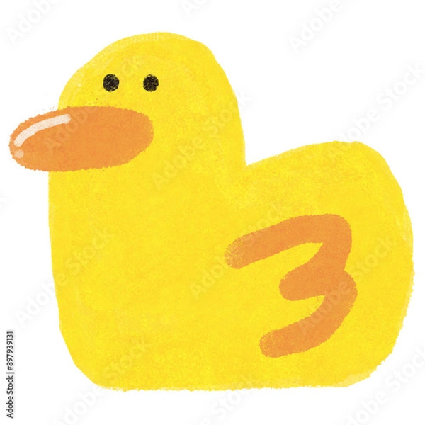 Fototapeta yellow draw duck