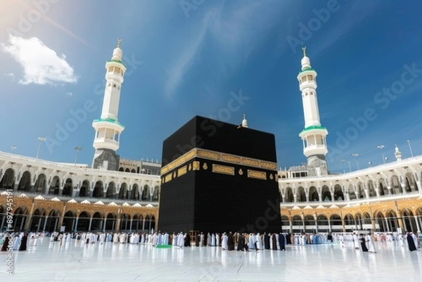 Obraz people do hajj at kaaba