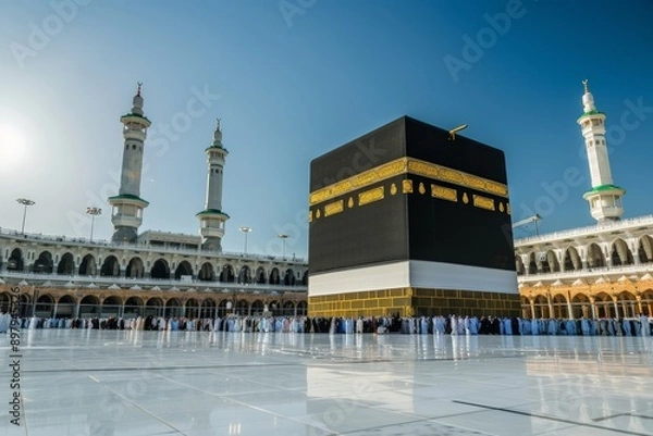Obraz people do hajj at kaaba