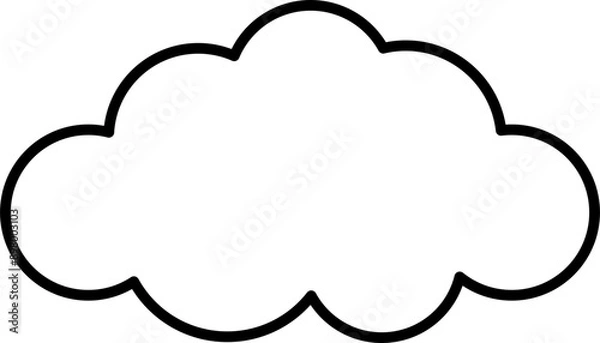 Fototapeta Simple Cloud Outline