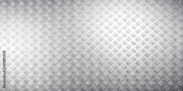 Fototapeta Brushed Metal Texture Background with Grid Pattern and Metall