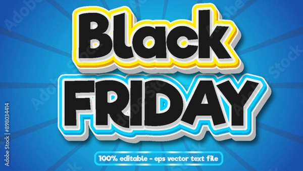 Obraz Black friday 3d text effect modern style with background