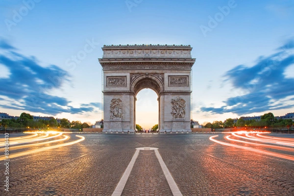 Obraz Arc de Triomphe w Paryżu we Francji