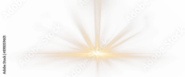 Fototapeta Radiant light burst with stunning beams and a soft glow, isolated on transparent background 